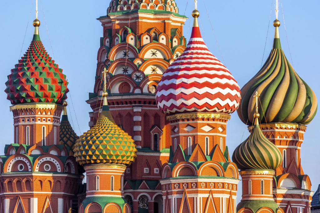 Wonderful domes of Saint Basil's Cathedral, Moscow
