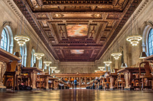 A lovely indoor shot of the NYPL.