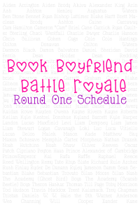 Book Boyfriend Battle Royale Round One Schedule