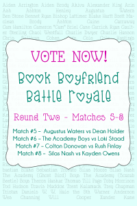 Book Boyfriend Battle Royale – Round Two, Battles 5-8 #BBBR